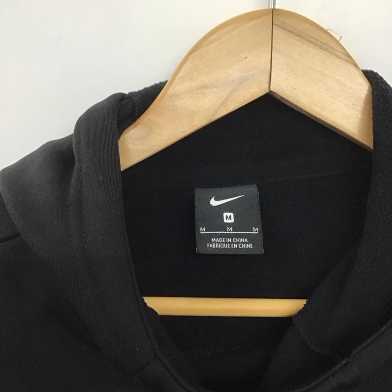 ナイキ NIKE パーカー 長袖 BV5359-010 フリース プルオーバー M ワンポイント 黒 / ブラック / X 金 / ゴールド /  レディース USED 古着 中古 10146387