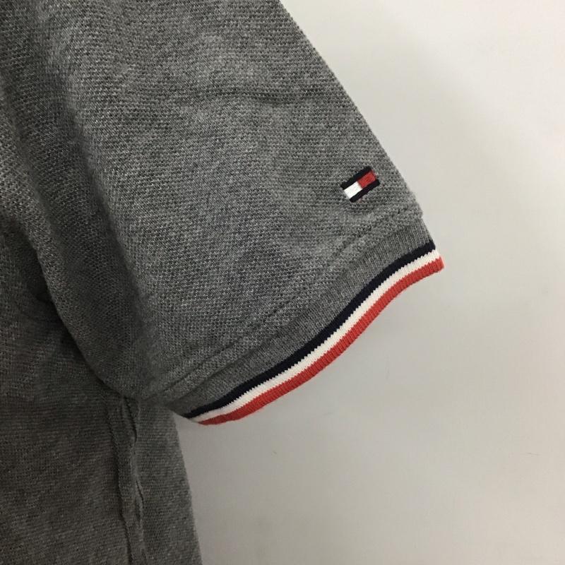 トミーヒルフィガー TOMMY HILFIGER ポロシャツ 半袖 S 無地 灰 / グレー /  メンズ USED 古着 中古 10111223