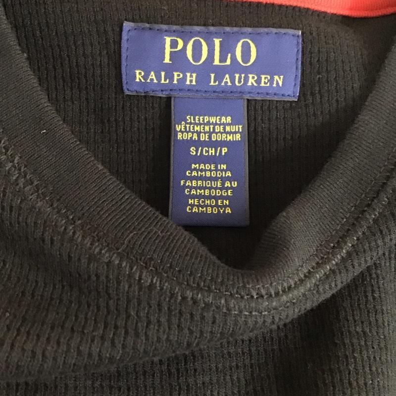 ポロラルフローレン POLO RALPH LAUREN カットソー 長袖 長袖 S ロゴ、文字 黒 / ブラック /  メンズ USED 古着 中古 10114639