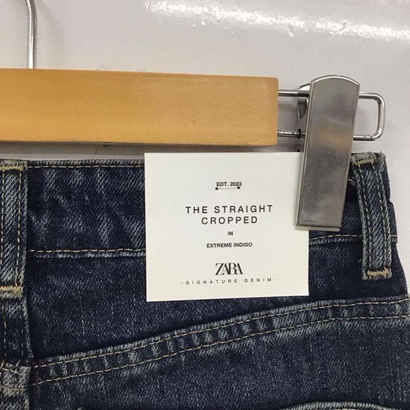 ザラ ZARA パンツ デニム、ジーンズ 9863 054 400 タグ付き ストレートパンツ 無地 青 / ブルー /  レディース USED 古着 中古 10111555