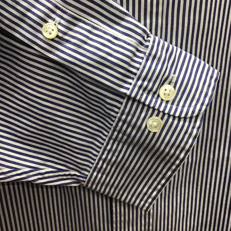 ラルフローレン RALPHLAUREN シャツ、ブラウス 長袖 長袖シャツ カラーシャツ ポケットシャツ 長袖カットソー ストライプシャツ ストライプ 白 / ホワイト / X 青 / ブルー /  メンズ USED 古着 中古 10118544