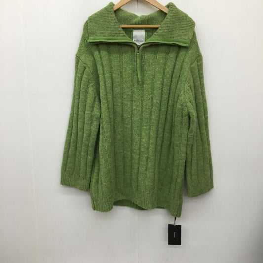 カスタネ Kastane ニット、セーター 長袖 ハーフジップ FREE 無地 緑 / グリーン /  レディース USED 古着 中古 10138245