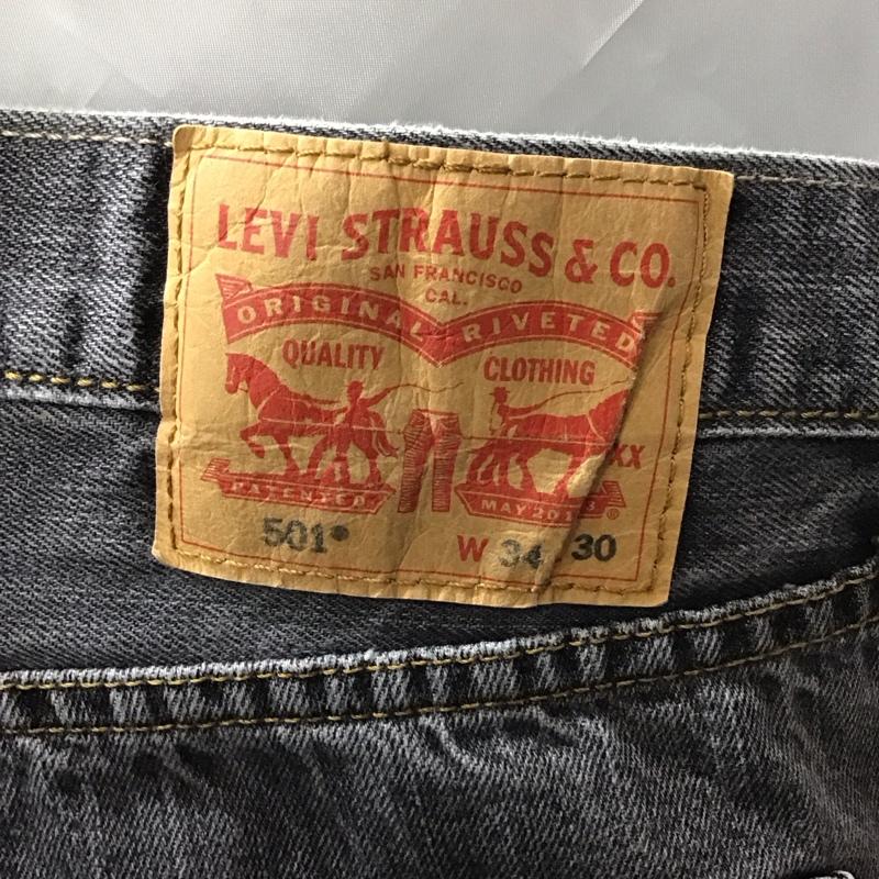 リーバイストラウスアンドコー Levi Strauss & co. パンツ デニム、ジーンズ デニムパンツ ストレートパンツ ワイドパンツ カジュアルパンツ 34インチ 無地 黒 / ブラック /  メンズ USED 古着 中古 10117439