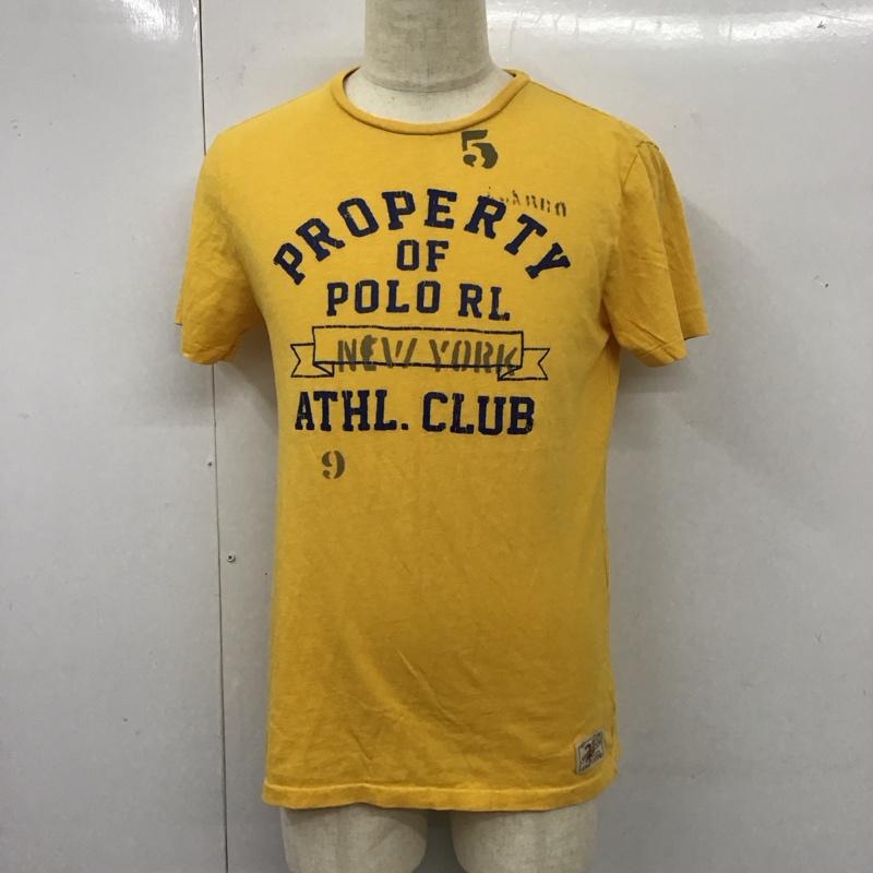 ポロラルフローレン POLO RALPH LAUREN Tシャツ 半袖 半袖 M ロゴ、文字 黄 / イエロー /  メンズ USED 古着 中古 10112817