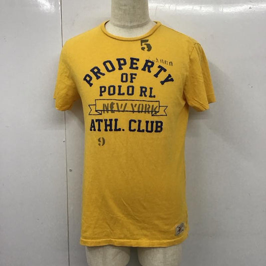 ポロラルフローレン POLO RALPH LAUREN Tシャツ 半袖 半袖 M ロゴ、文字 黄 / イエロー /  メンズ USED 古着 中古 10112817