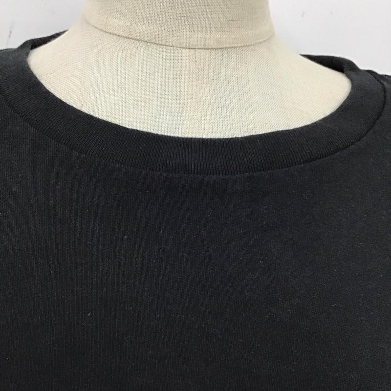 チャンピオン Champion ワンピース ひざ丈スカート CW-P309 半袖 シャーリング M ロゴ、文字 黒 / ブラック /  レディース USED 古着 中古 10114780