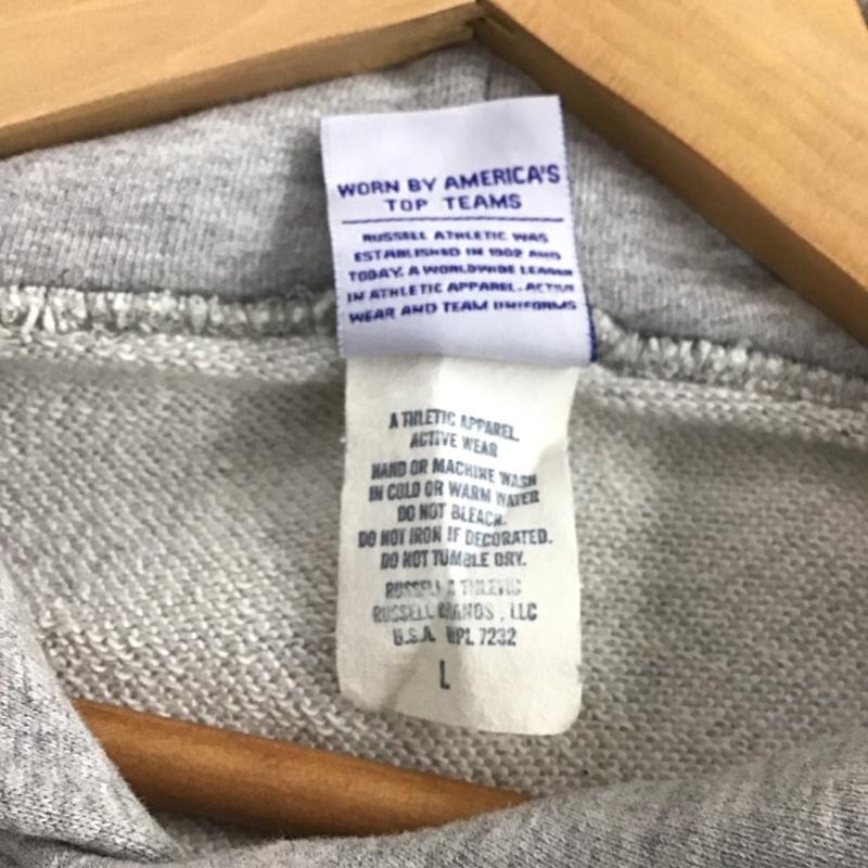 ラッセルアスレティック Russell Athletic パーカー 長袖 長袖パーカー プルオーバーパーカー スウェット L ロゴ、文字 灰 / グレー /  メンズ USED 古着 中古 10149102