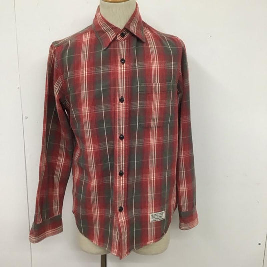 ワコマリア WACKO MARIA シャツ、ブラウス 長袖 コットン GUILTY PARTIES S チェック 白 / ホワイト / X 灰 / グレー / X 赤 / レッド /  メンズ USED 古着 中古 10111882