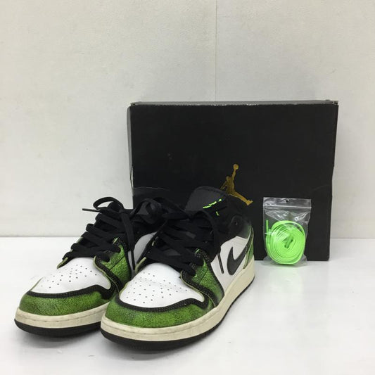 ナイキ NIKE スニーカー スニーカー DO8244-003 AIR JORDAN 1 LOW SE GS 23.5cm ロゴ、文字 緑 / グリーン /  レディース USED 古着 中古 10133785