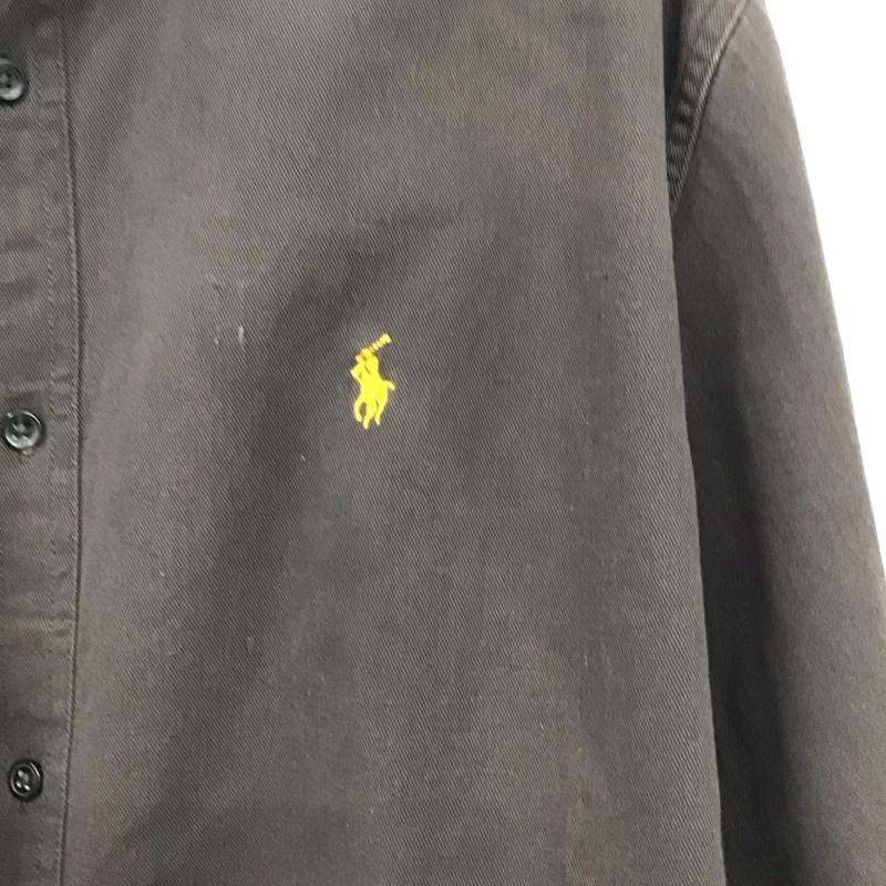 ポロバイラルフローレン Polo by RALPH LAUREN シャツ、ブラウス 長袖 長袖シャツ 無地シャツ カラーシャツ ボタンダウンシャツ ロゴ、文字 茶 / ブラウン /  メンズ USED 古着 中古 10150585