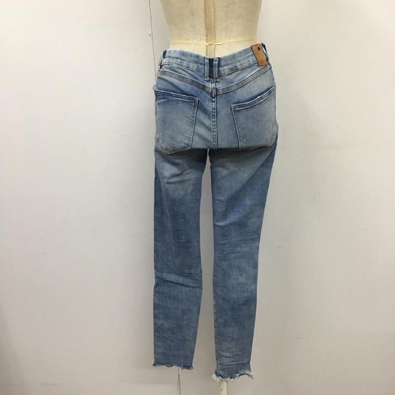 ザラ ZARA TRAFALUC パンツ デニム、ジーンズ ストレッチ スキニー ダメージ加工 青 / ブルー /  レディース USED 古着 中古 10117740