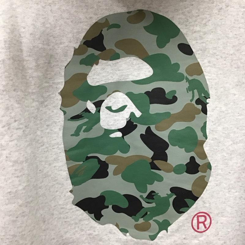 アベイシングエイプ A BATHING APE パーカー 長袖 長袖 L ロゴ、文字 灰 / グレー /  メンズ USED 古着 中古 10146570