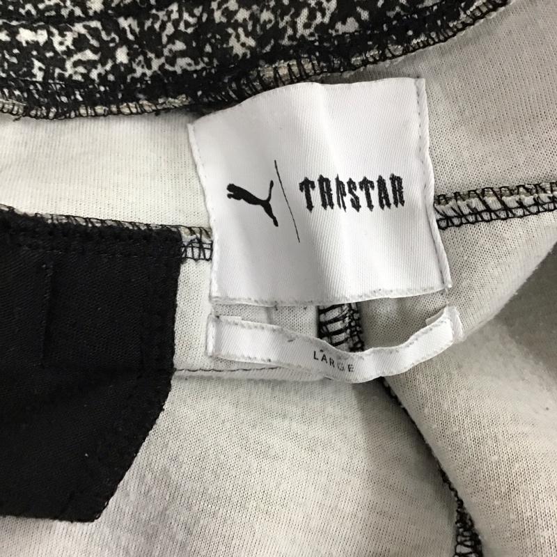 プーマ PUMA パンツ ワークパンツ、ペインターパンツ ワイドパンツ カジュアルパンツ ワークパンツ ジャージ L 総柄 白 / ホワイト / X 黒 / ブラック /  メンズ USED 古着 中古 10143247
