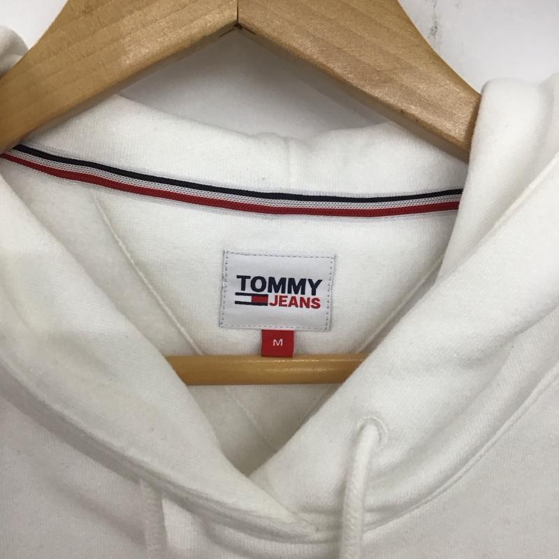 トミー ジーンズ TOMMY JEANS パーカー 長袖 M プリント X ロゴ、文字 白 / ホワイト /  レディース USED 古着 中古 10139523