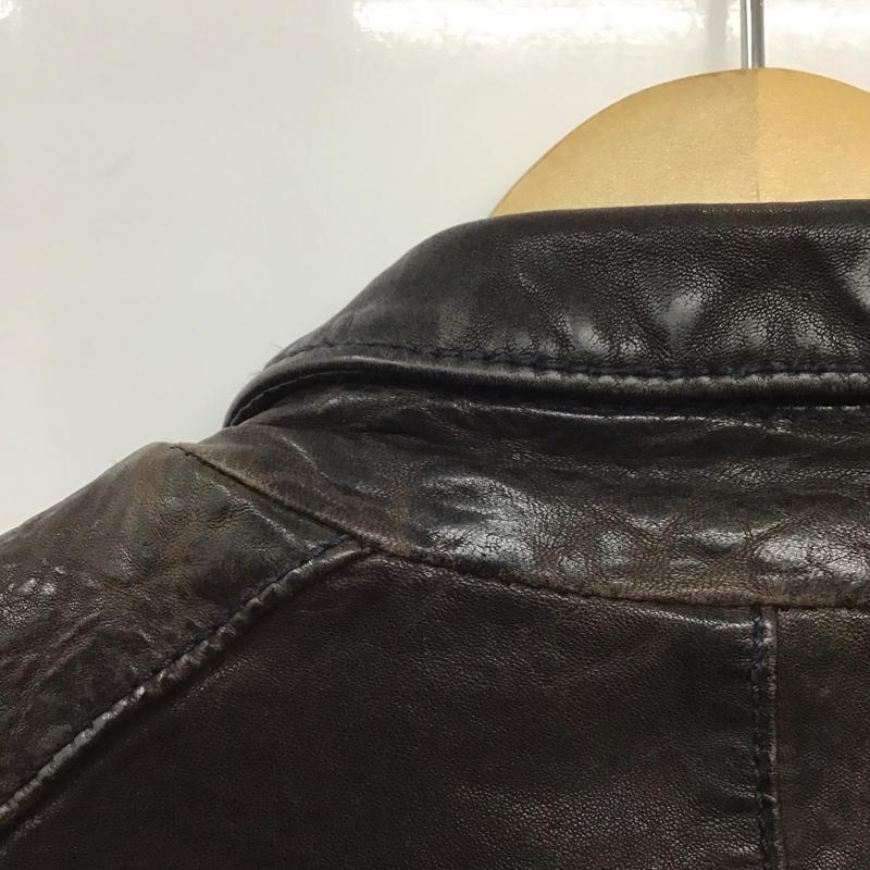 ロウライフ RAWLIFE ジャケット、上着 ジャケット、ブレザー レザージャケット ジップアップジャケット アウター S 無地 茶 / ブラウン /  メンズ USED 古着 中古 10146058