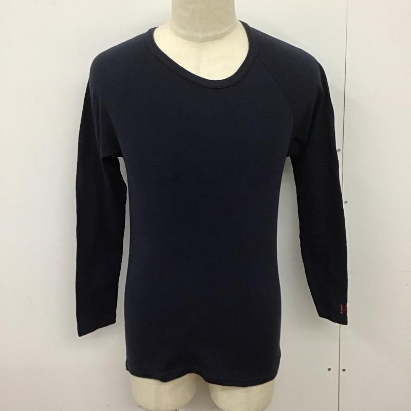 ハリウッドランチマーケット H.R MARKET カットソー 長袖 長袖カットソー 無地カットソー クルーネック 2 無地 紺 / ネイビー /  メンズ USED 古着 中古 10126775
