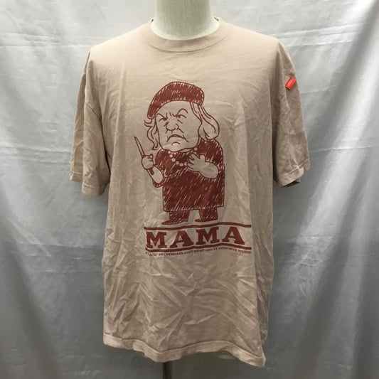 ヘッドグーニー HEADGOONIE Tシャツ 半袖 半袖カットソー プリントTシャツ クルーネックカットソー XL プリント 桃 / ピンク /  メンズ USED 古着 中古 10119412