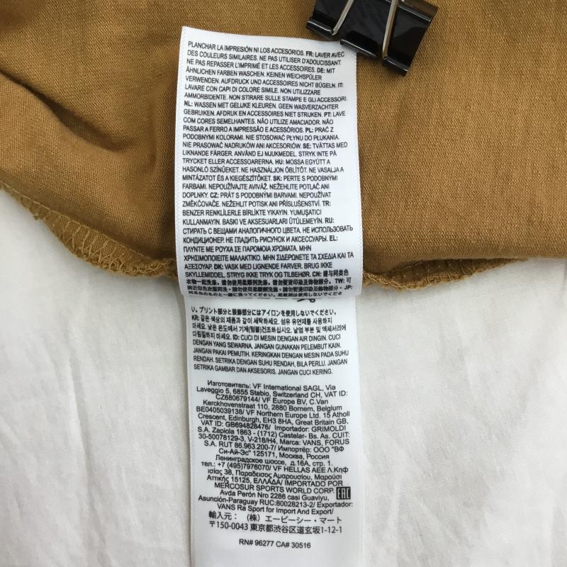 バンズ VANS Tシャツ 長袖 VANS OFF THE WALL SKATE CLASSICS LONG SLEEVE T-SHIRT-BONE BROWN XL ロゴ、文字 X プリント 茶 / ブラウン /  メンズ USED 古着 中古 10127553