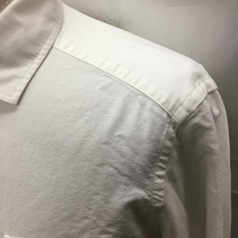 エディーバウアー Eddie Bauer シャツ、ブラウス 長袖 オックスフォード タグ付き S 無地 白 / ホワイト /  メンズ USED 古着 中古 10116082