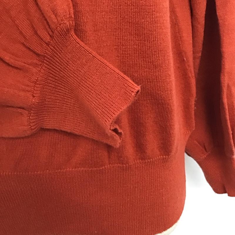 ニコアンド niko and... ニット、セーター 長袖 ST66RE01MB Vネック 3 無地 橙 / オレンジ /  レディース USED 古着 中古 10121520