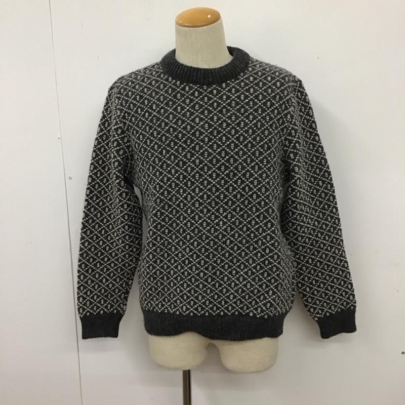 エルエルビーン L.L.Bean ニット、セーター 長袖 S  白 / ホワイト / X チャコールグレー / チャコールグレー /  メンズ USED 古着 中古 10111367