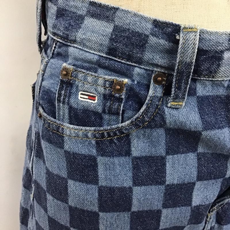 トミー ジーンズ TOMMY JEANS スカート ひざ丈スカート DW14148 デニムスカート タグ付き カットオフ  青 / ブルー /  レディース USED 古着 中古 10123198