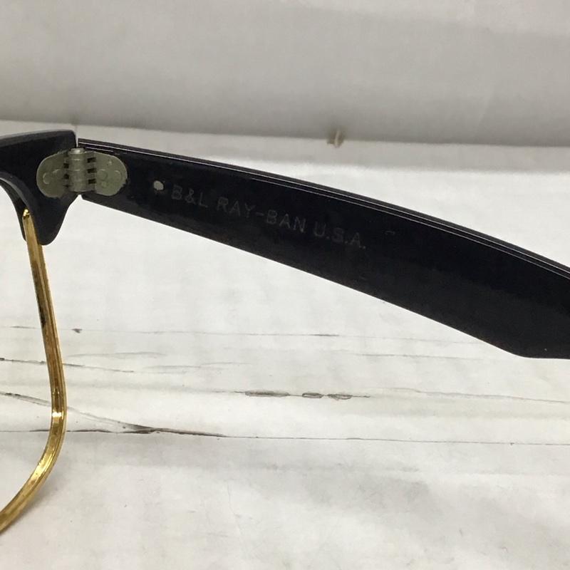 レイバン Ray-Ban めがね・サングラス めがね WAYFARER 90年代 アメリカ製 伊達メガネ レンズ無し フレーム ロゴ、文字 黒 / ブラック / X 金 / ゴールド /  メンズ USED 古着 中古 10117932