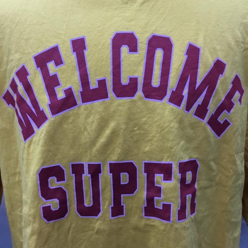 ミシママート MISHIMA MART カットソー 半袖 L ロゴ、文字 黄 / イエロー /  メンズ USED 古着 中古 10114114