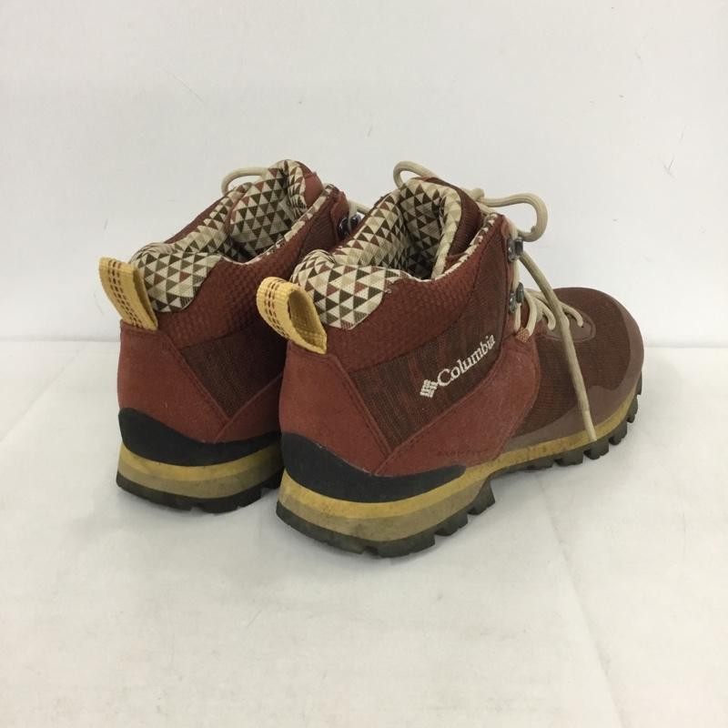 コロンビア Columbia アウトドアシューズ アウトドアシューズ 1835651837 トレッキングシューズ メテオミッド オムニテック ニット 25cm 25.0cm ロゴ、文字 えんじ / ワインレッド /  レディース USED 古着 中古 10138105