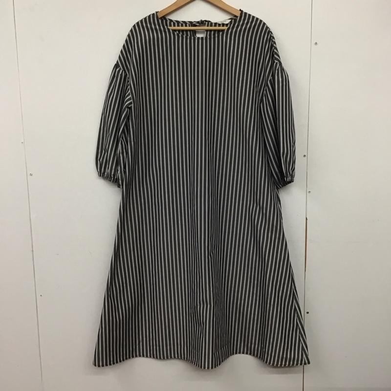 サマンサモスモス Samansa Mos2 ワンピース ロングスカート 長袖シャツワンピース ロングワンピース ストライプ FREE ストライプ 灰 / グレー /  レディース USED 古着 中古 10142073