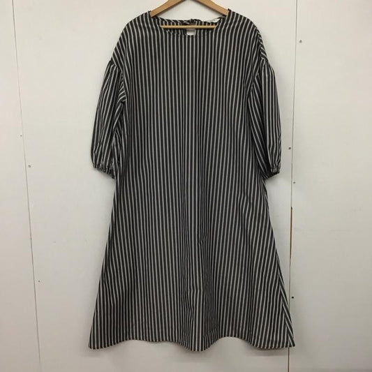 サマンサモスモス Samansa Mos2 ワンピース ロングスカート 長袖シャツワンピース ロングワンピース ストライプ FREE ストライプ 灰 / グレー /  レディース USED 古着 中古 10142073