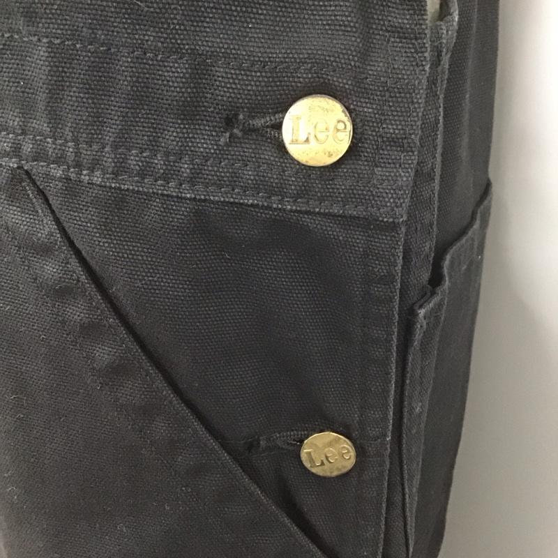 リー Lee サロペット・オーバーオール サロペット、オーバーオール lm7254 デニムオーバーオール ワイドパンツ つなぎ L ロゴ、文字 黒 / ブラック /  メンズ USED 古着 中古 10107750