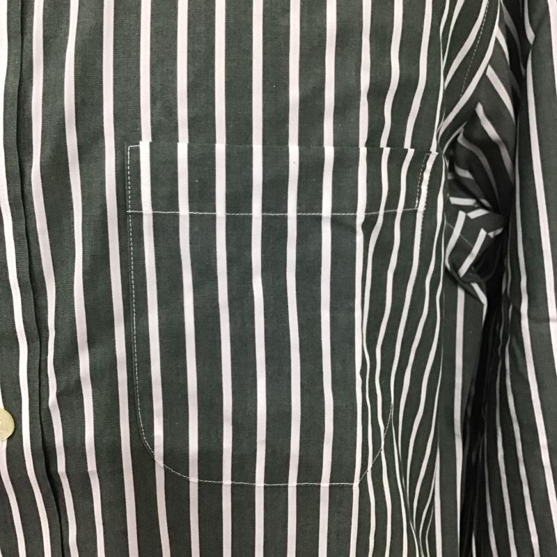 ブルックスブラザーズ BROOKS BROTHERS シャツ、ブラウス 長袖 M ストライプ 白 / ホワイト / X カーキ / カーキ /  メンズ USED 古着 中古 10111185