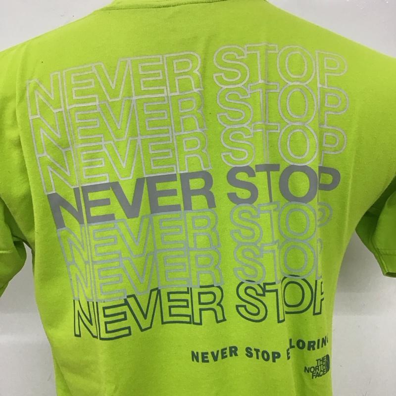 ザノースフェイス THE NORTH FACE Tシャツ 半袖 ON32104 バックプリント S ロゴ、文字 薄緑 / ライトグリーン /  メンズ USED 古着 中古 10114344