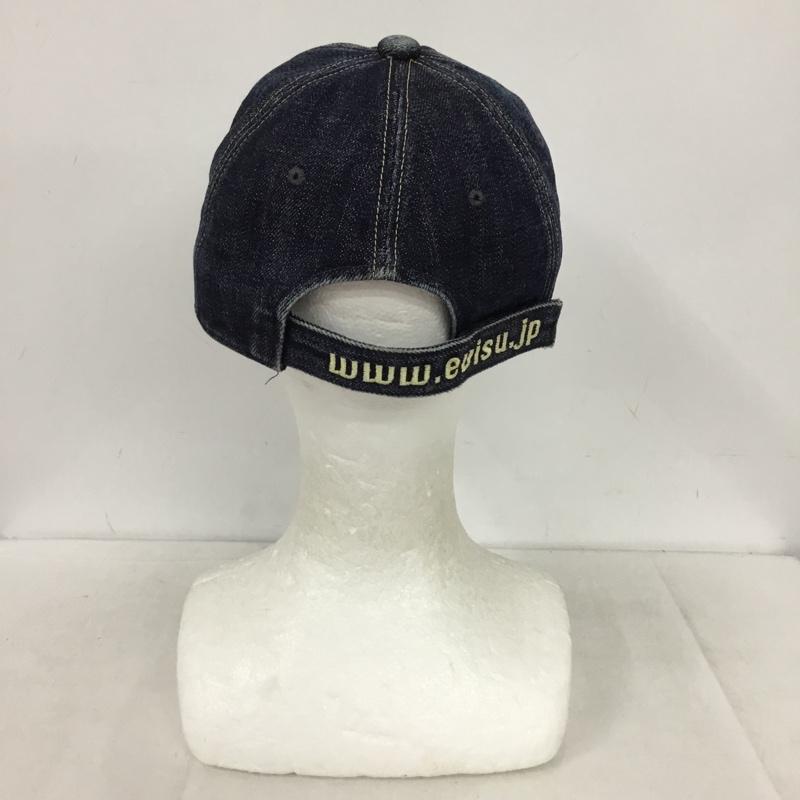 エヴィス EVISU 帽子 キャップ デニムキャップ ポケット ワンポイント 青 / ブルー /  メンズ USED 古着 中古 10148870