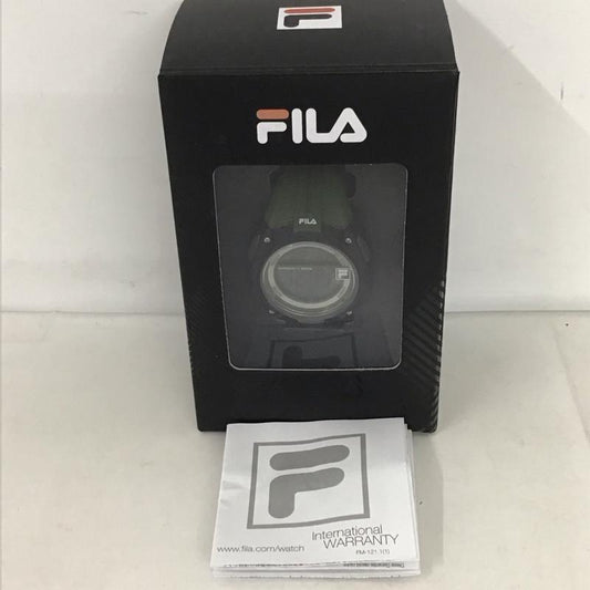フィラ FILA 腕時計 デジタル 38-132 箱有 ロゴ、文字 カーキ / カーキ / X 黒 / ブラック /  メンズ USED 古着 中古 10134482