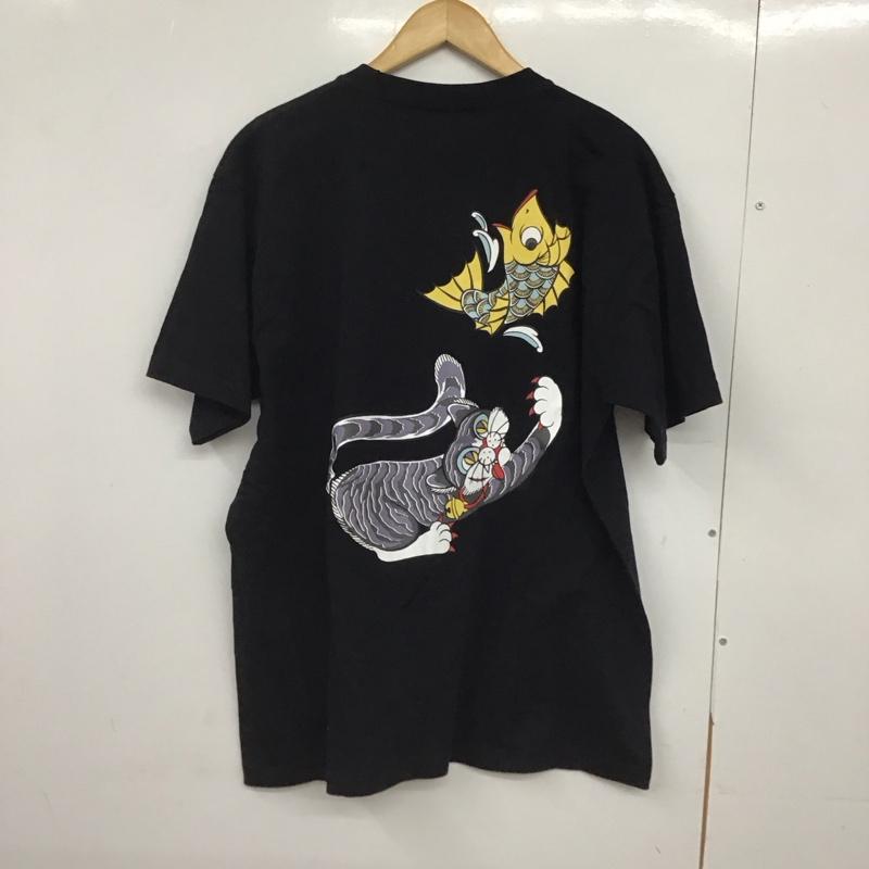 カオス フィッシング クラブ Chaos Fishing Club Tシャツ 半袖 半袖カットソー プリントTシャツ クルーネックカットソー L ロゴ、文字 黒 / ブラック /  メンズ USED 古着 中古 10147056