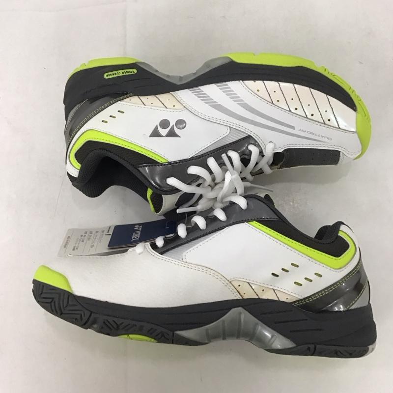 ヨネックス YONEX スニーカー スニーカー テニスシューズ パワークッション SHT-205D 24cm 箱有 24.0cm ロゴ、文字 白 / ホワイト / X 黒 / ブラック / X 黄 / イエロー /  レディース USED 古着 中古 10135354