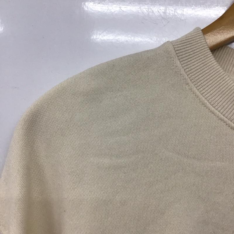 アディダス adidas トレーナー 長袖 HC2049 スウェット クロップド丈 S ロゴ、文字 アイボリー / アイボリー /  レディース USED 古着 中古 10143862