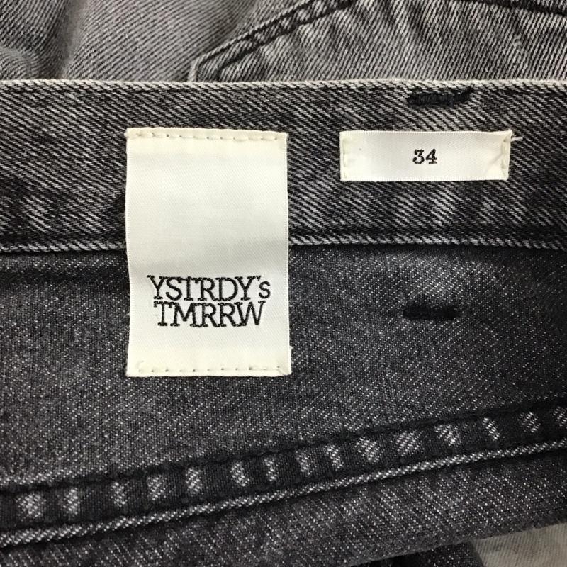 イエスタディズトゥモロウ YSTRD S TMRRW パンツ デニム、ジーンズ デニムパンツ スリムパンツ カジュアルパンツ 34インチ ダメージ加工 ダークグレー / ダークグレー /  メンズ USED 古着 中古 10144597