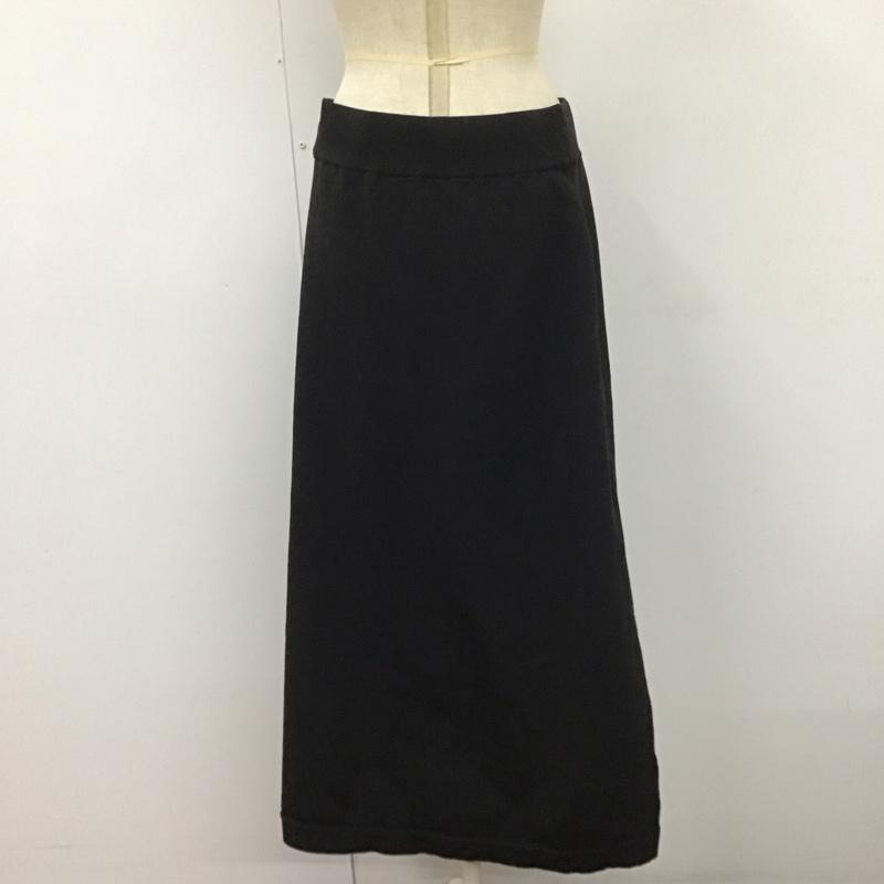 アズールバイマウジー AZUL BY MOUSSY スカート ひざ丈スカート 250gab71-211h ロングスカート フレアー ウエストゴム L 無地 黒 / ブラック /  レディース USED 古着 中古 10112189