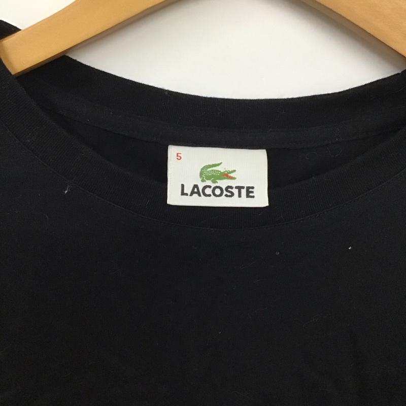 ラコステ LACOSTE Tシャツ 半袖 半袖カットソー プリントTシャツ クルーネックカットソー 5 ロゴ、文字 黒 / ブラック /  メンズ USED 古着 中古 10131509