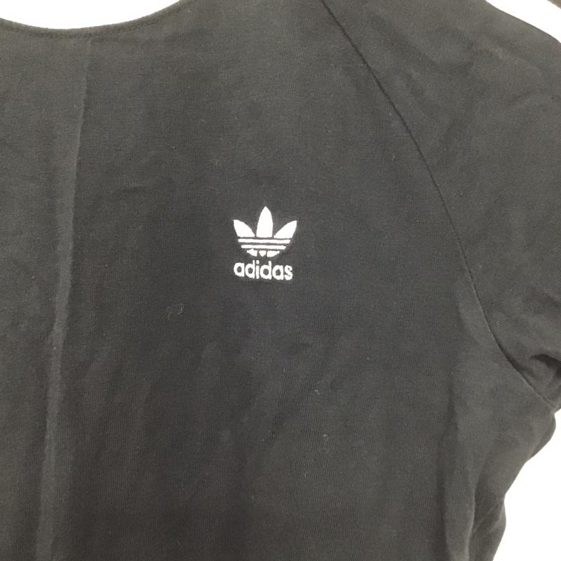 アディダス adidas Tシャツ 半袖 M ロゴ、文字 黒 / ブラック /  レディース USED 古着 中古 10140053