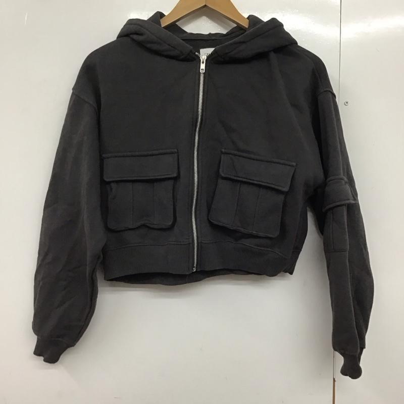 ザラ ZARA パーカー 長袖 ジップアップパーカー 長袖パーカー カジュアルジャケット 無地 黒 / ブラック /  ボーイズ USED 古着 中古 10142504