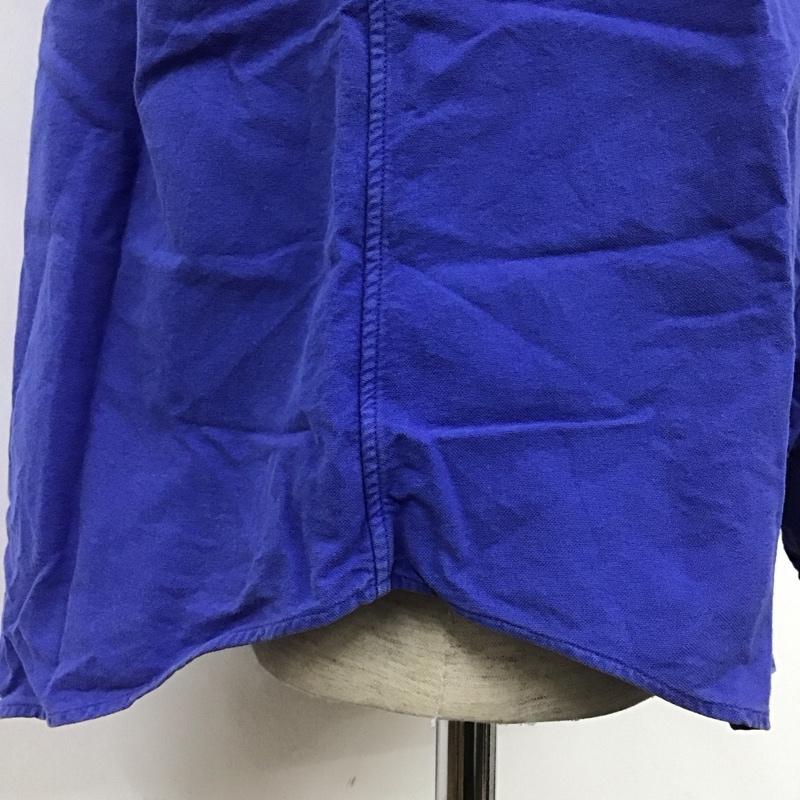 ラルフローレン RALPHLAUREN シャツ、ブラウス 半袖 ボタンダウンシャツ L 無地 青 / ブルー /  メンズ USED 古着 中古 10107907