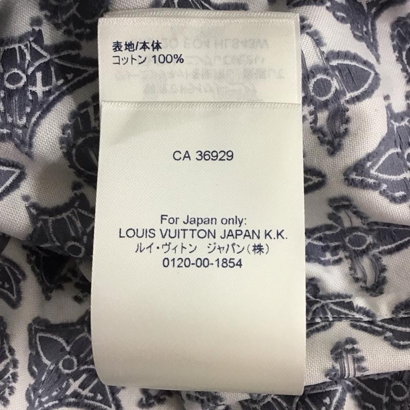 ルイヴィトン LOUIS VUITTON シャツ、ブラウス 長袖 長袖シャツ カラーシャツ 長袖カットソー プリントシャツ S 総柄 白 / ホワイト /  メンズ USED 古着 中古 10124816