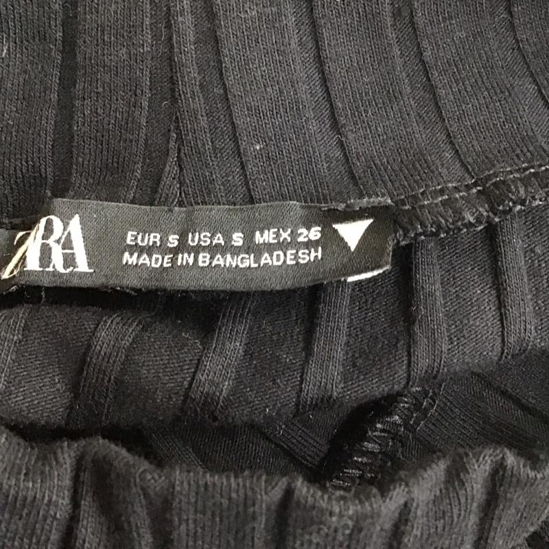 ザラ ZARA ワンピース ロングスカート 3253 816 800 背中開き リブ 長袖 S 無地 黒 / ブラック /  レディース USED 古着 中古 10113501