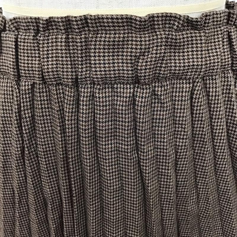 サマンサモスモスブルー Samansa Mos2 blue スカート ロングスカート 1505396 プリーツスカート FREE 千鳥格子 黒 / ブラック / X 茶 / ブラウン /  レディース USED 古着 中古 10122658