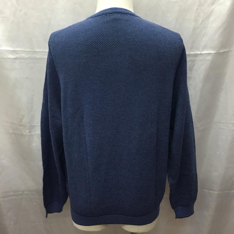 ブルックスブラザーズ BROOKS BROTHERS ニット、セーター 長袖 クルーネック コットン 綿 M  黒 / ブラック / X 青 / ブルー /  メンズ USED 古着 中古 10112879