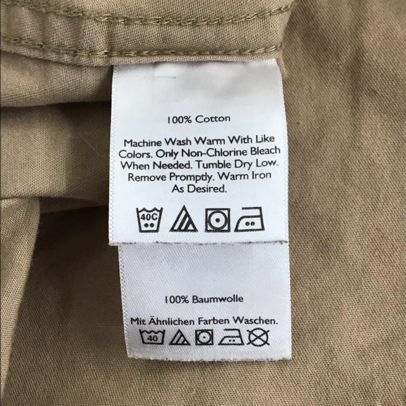 エディーバウアー Eddie Bauer シャツ、ブラウス 長袖 長袖シャツ カラーシャツ ポケットシャツ 長袖カットソー ボタンダウンシャツ M 無地 ベージュ / ベージュ /  メンズ USED 古着 中古 10122797